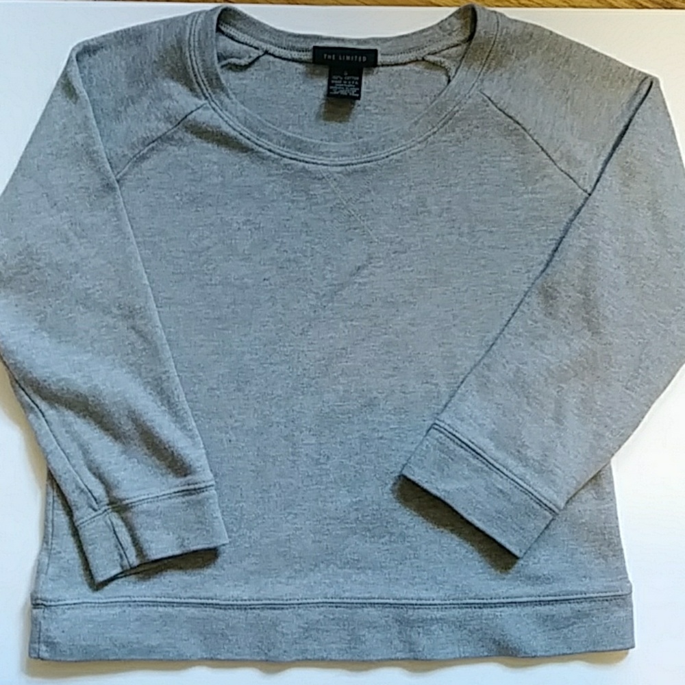 The Limited Gray Crop Sweatshirt